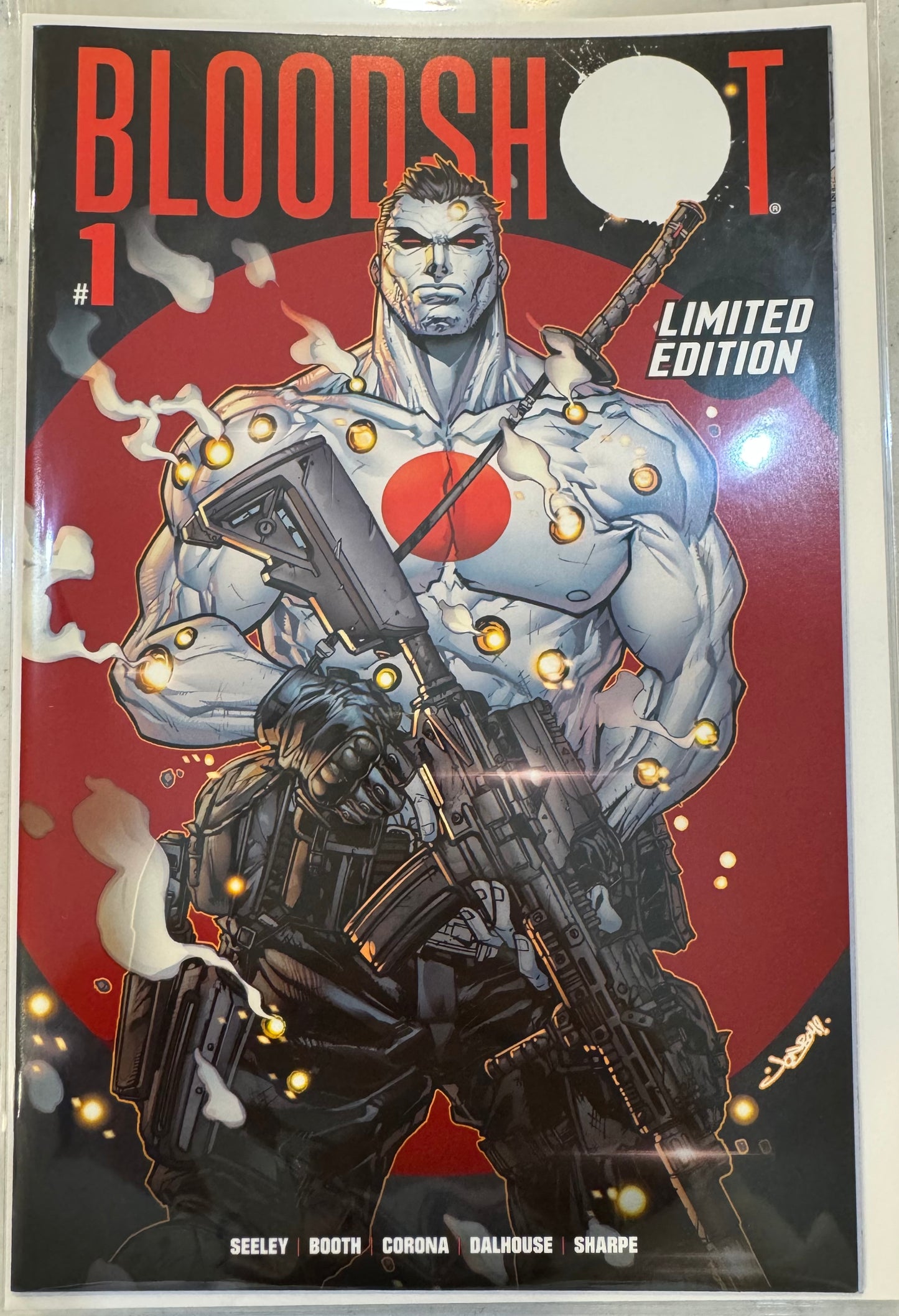 Bloodshot #1 (Valiant, 2019) Jonboy Meyers Bloodshot Film DMG Press Junket Rare!