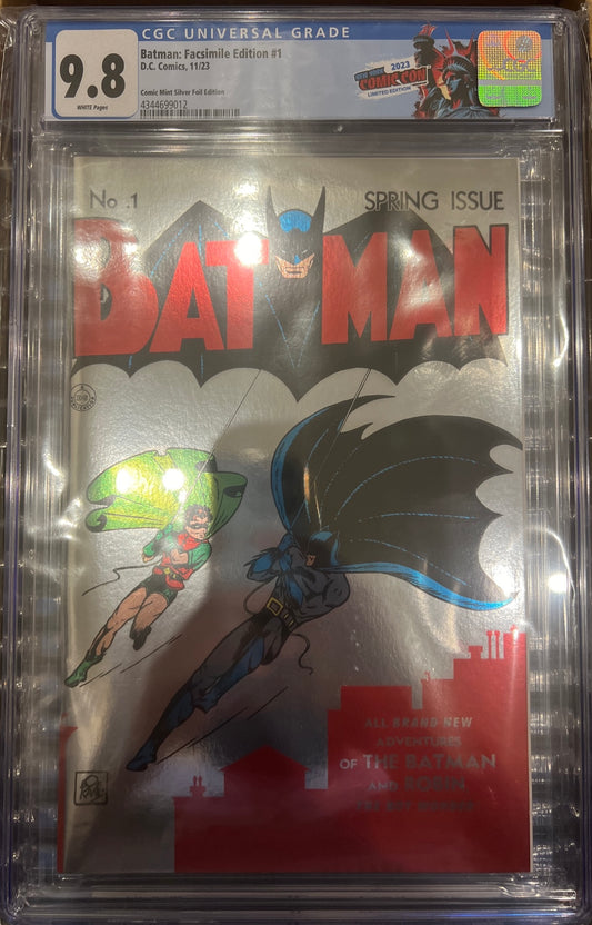 BATMAN #1 FACSIMILE EDITION FOIL CGC 9.8