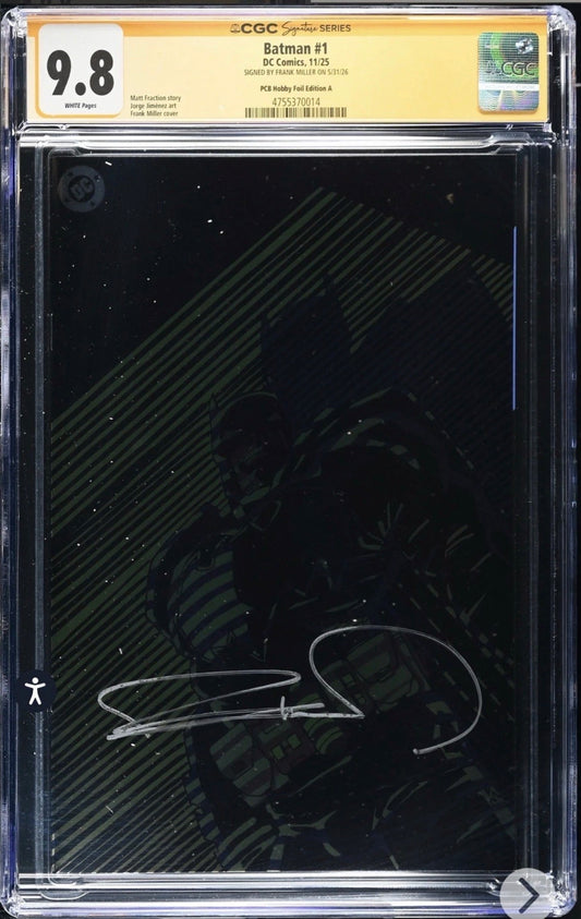 Batman #1 CGC SS 9.8 Signed By Frank Miller (Foil Variant, DC, 2025)