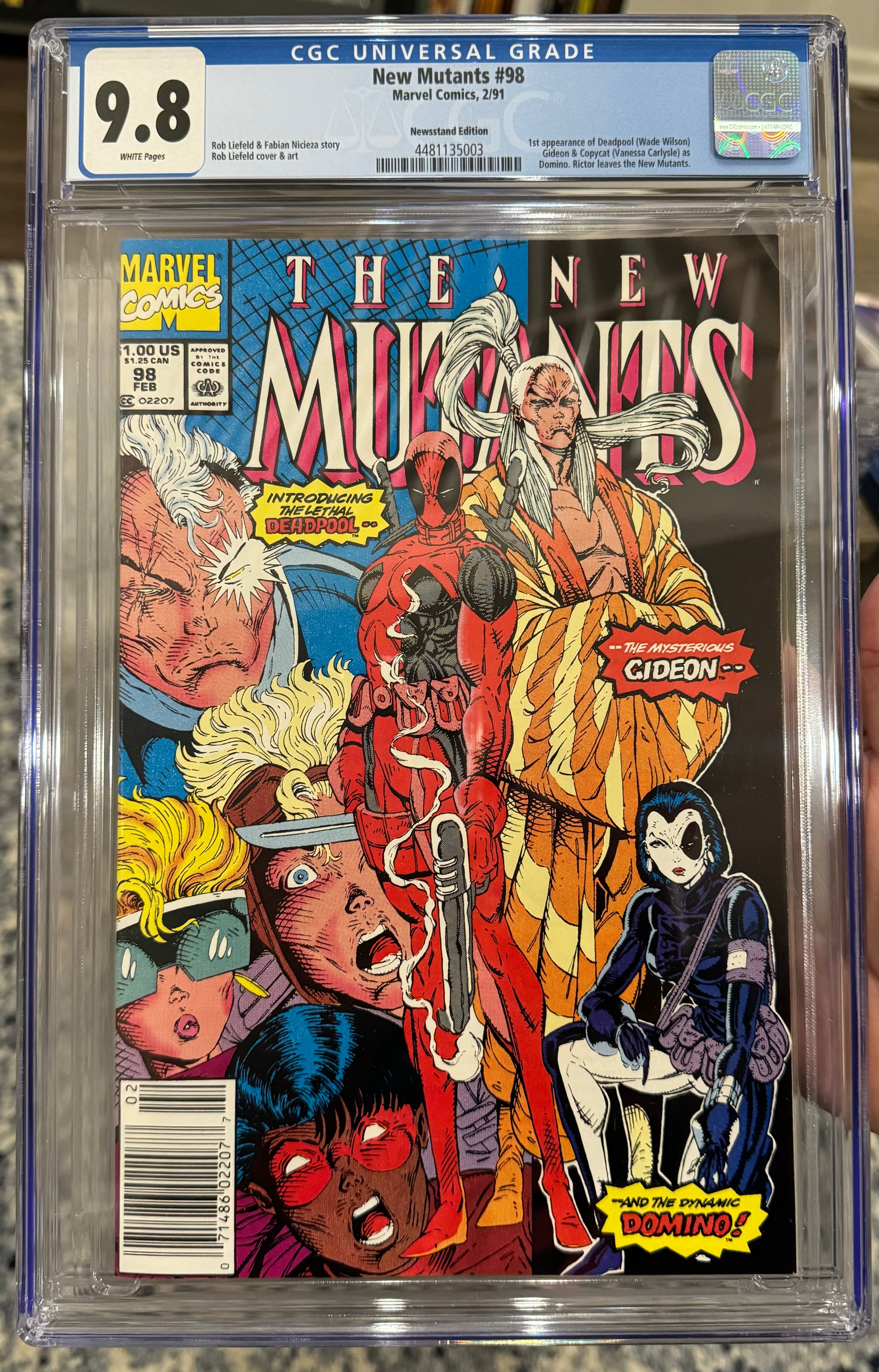 The new mutants 45 top newsstand CGC 9 .8