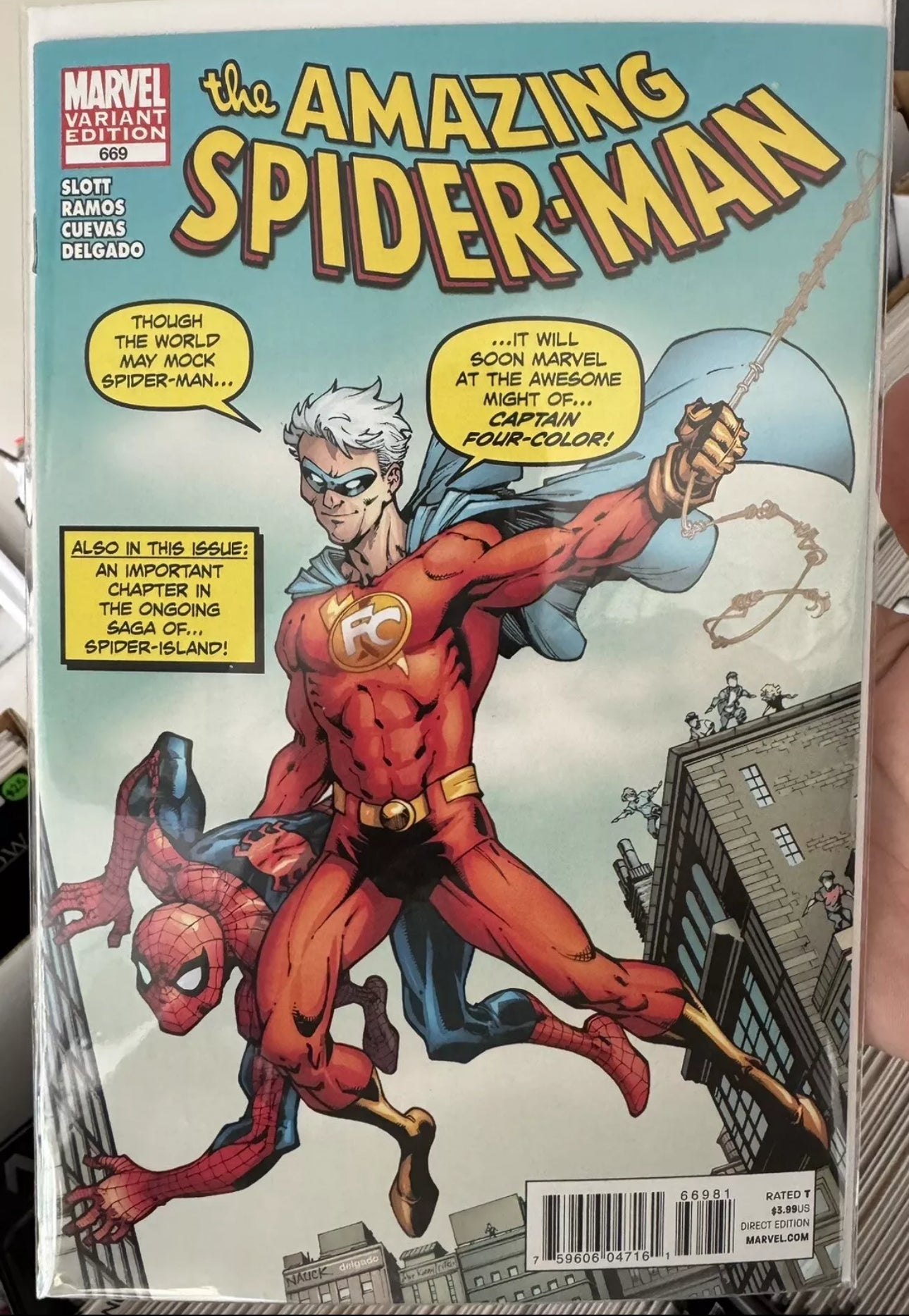 Amazing Spider-Man #669 Cover F (Marvel, 2011) Rare Flying Colors Variant, Hard to Find,