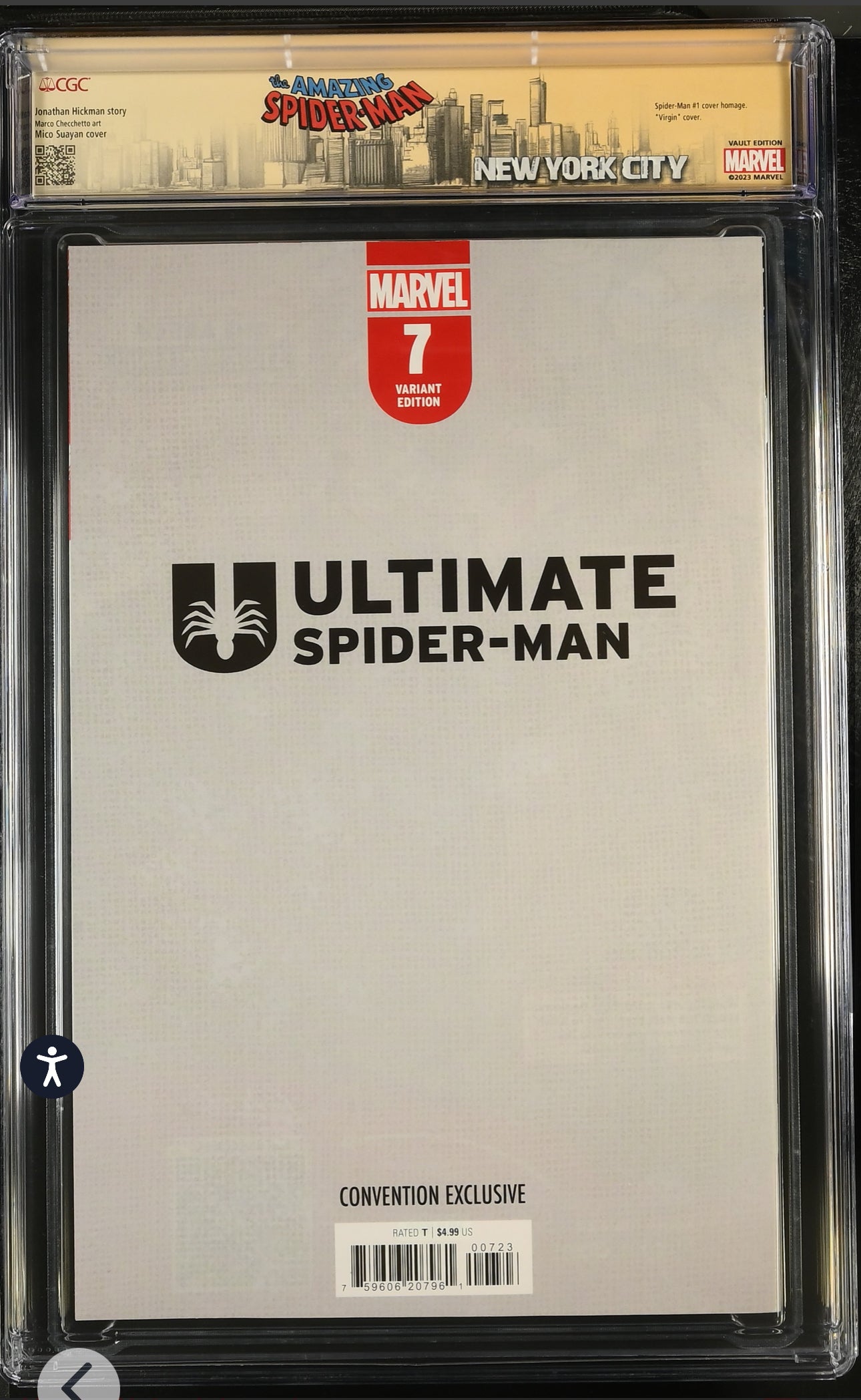 Ultimate Spider-Man #7 CGC SS 9.8 (Marvel, 2024) Suayan Sketch Edition Signed and Remarqued by Mico Suayan w/Custom Spider-Man Label