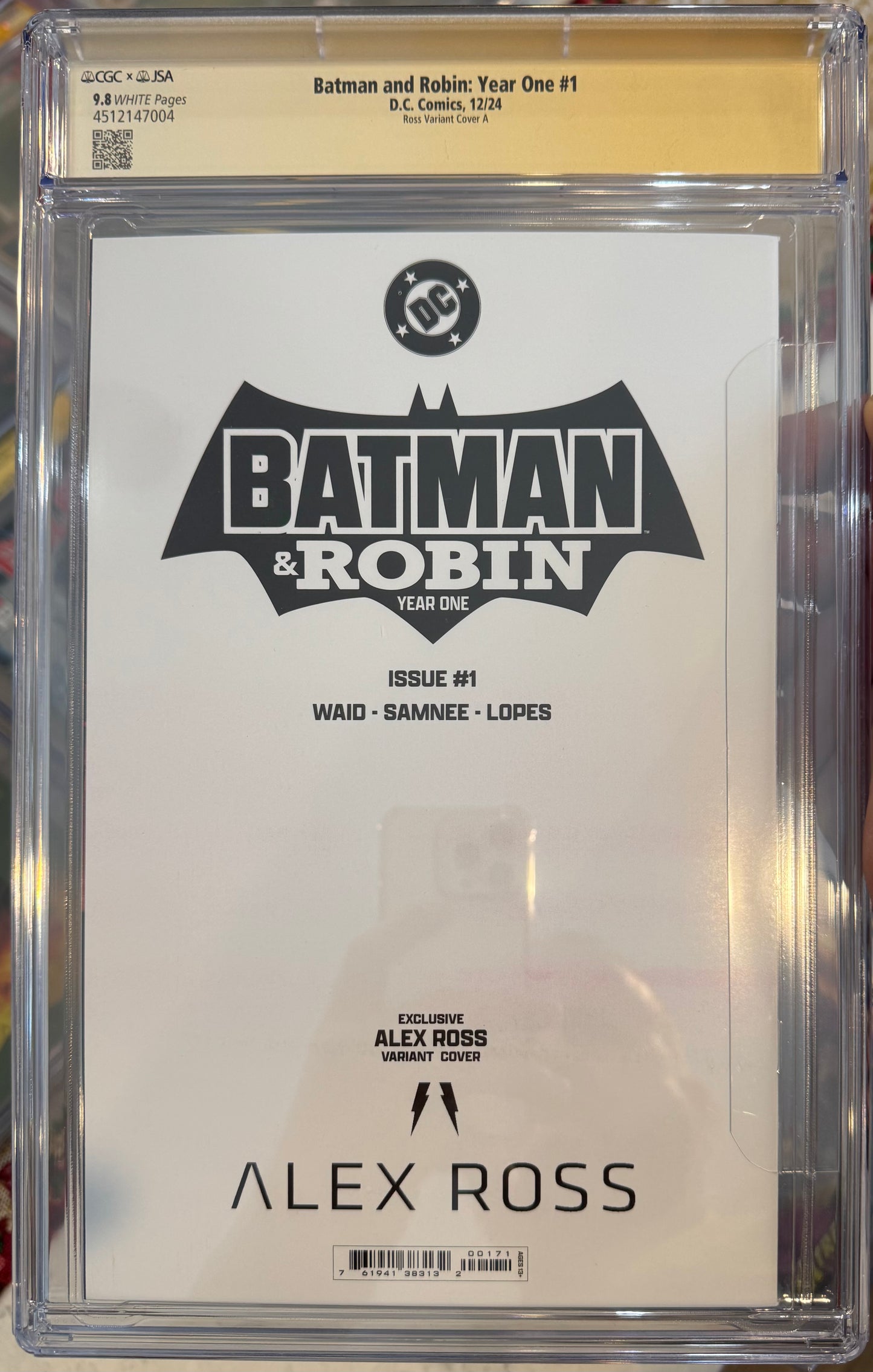 BATMAN & ROBIN: YEAR ONE #1 CGC X JSA 9.8 (DC, 2024,NYCC VARIANT) Signed By Alex Ross