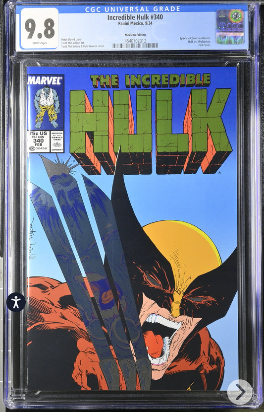 Incredible Hulk #340 CGC 9.8 (Mexican Foil Edition) NYCC Exclusive