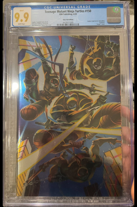 Teenage Mutant Ninja Turtles #150 CGC 9.9 (2011, IDW) JJL Collectibles/The Comics Vault Exclusive FOIL Virgin Variant by Thony Silas (VERY LIMITED PRINT RUN)