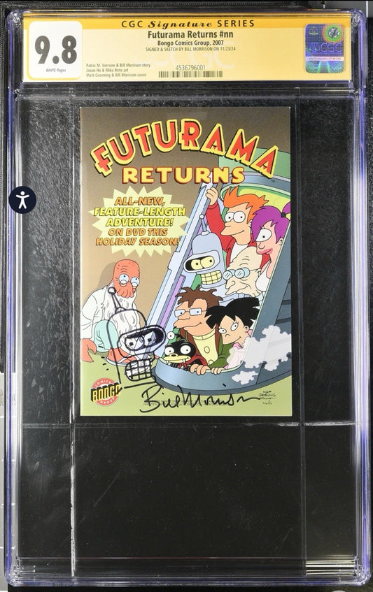Futurama Returns CGC SS 9.8 Ashcan Mini Comic - Signed & Sketch by Bill Morrison