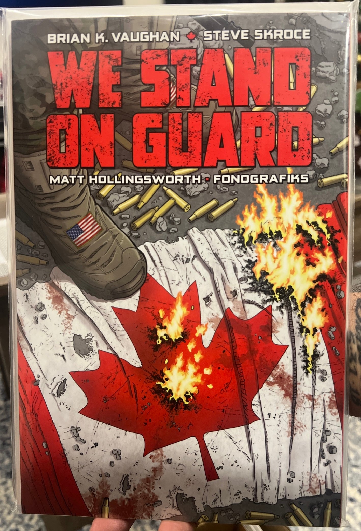 We Stand On Guard TPB Signed by Brian K. Vaughan (Image Comics, 2017)