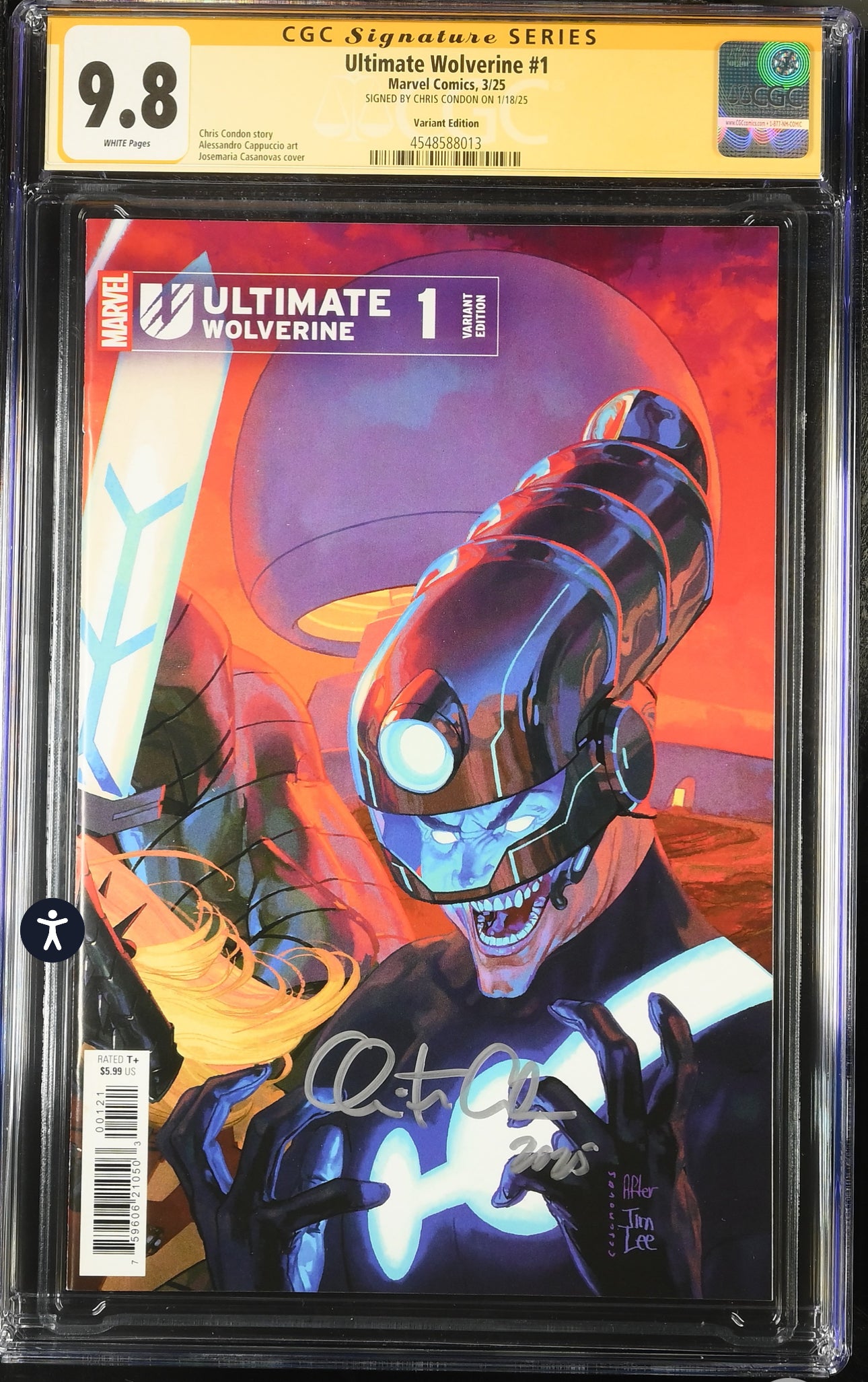 Ultimate Wolverine #1 CGC SS 9.8 (Marvel, 2025) Signed By Chris Condon (Josemaria Casanovas Variant)