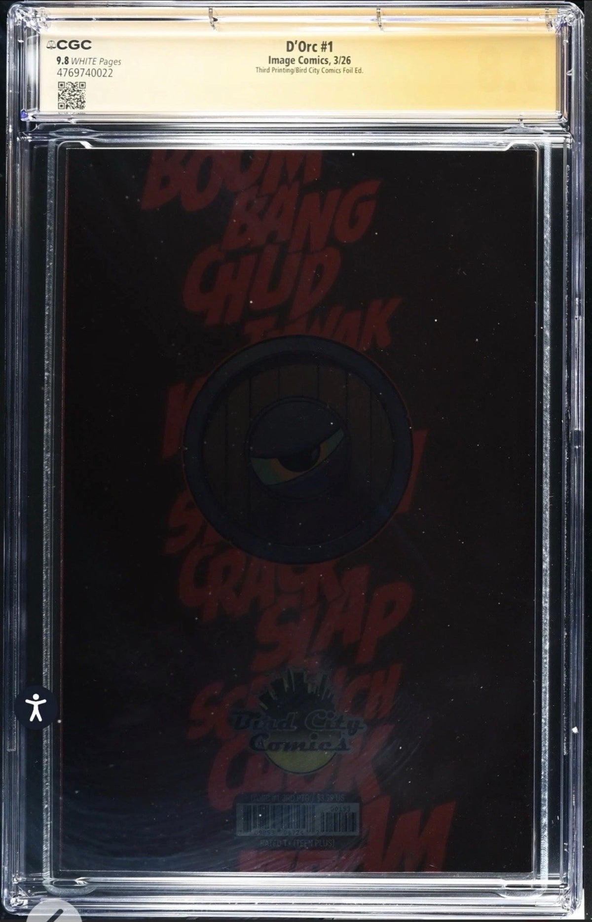 D'ORC #1 CGC SS 9.8 Signed By Trish Forstner (3rd Print Foil Nintendo Homage)