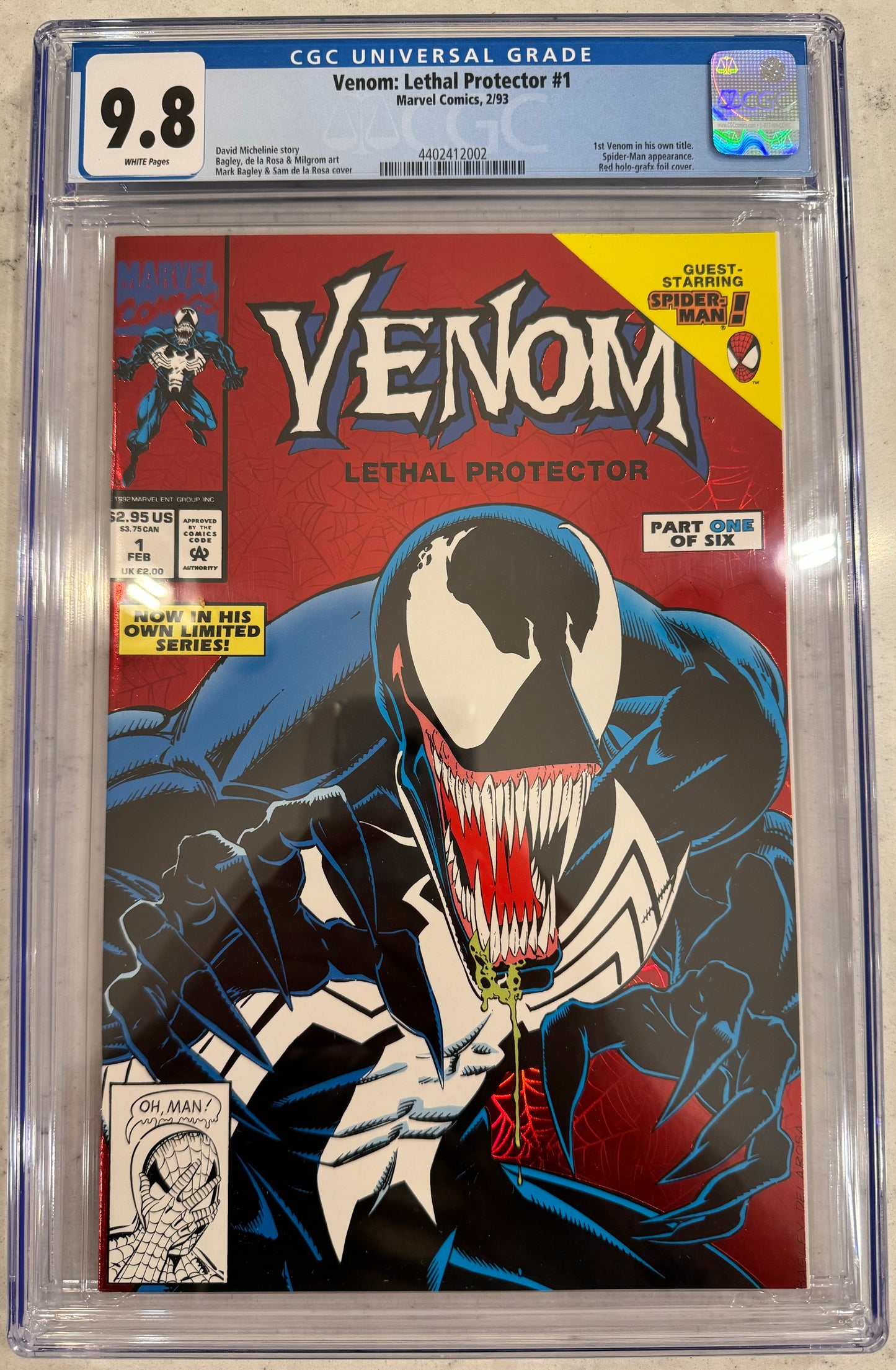 Venom: Lethal Protector #1 CGC 9.8 (1993 Series)