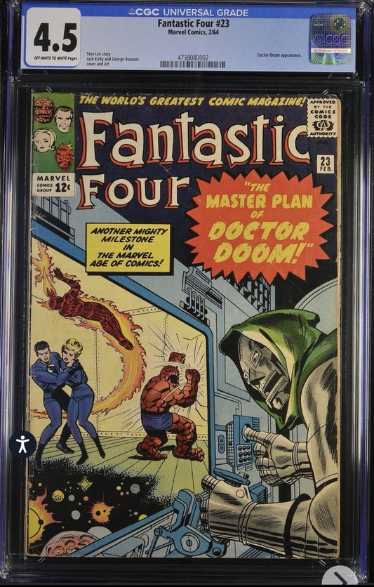 Fantasic Four #23 1964 CGC 4.5 (Marvel, 1964) Doctor Doom Appearance