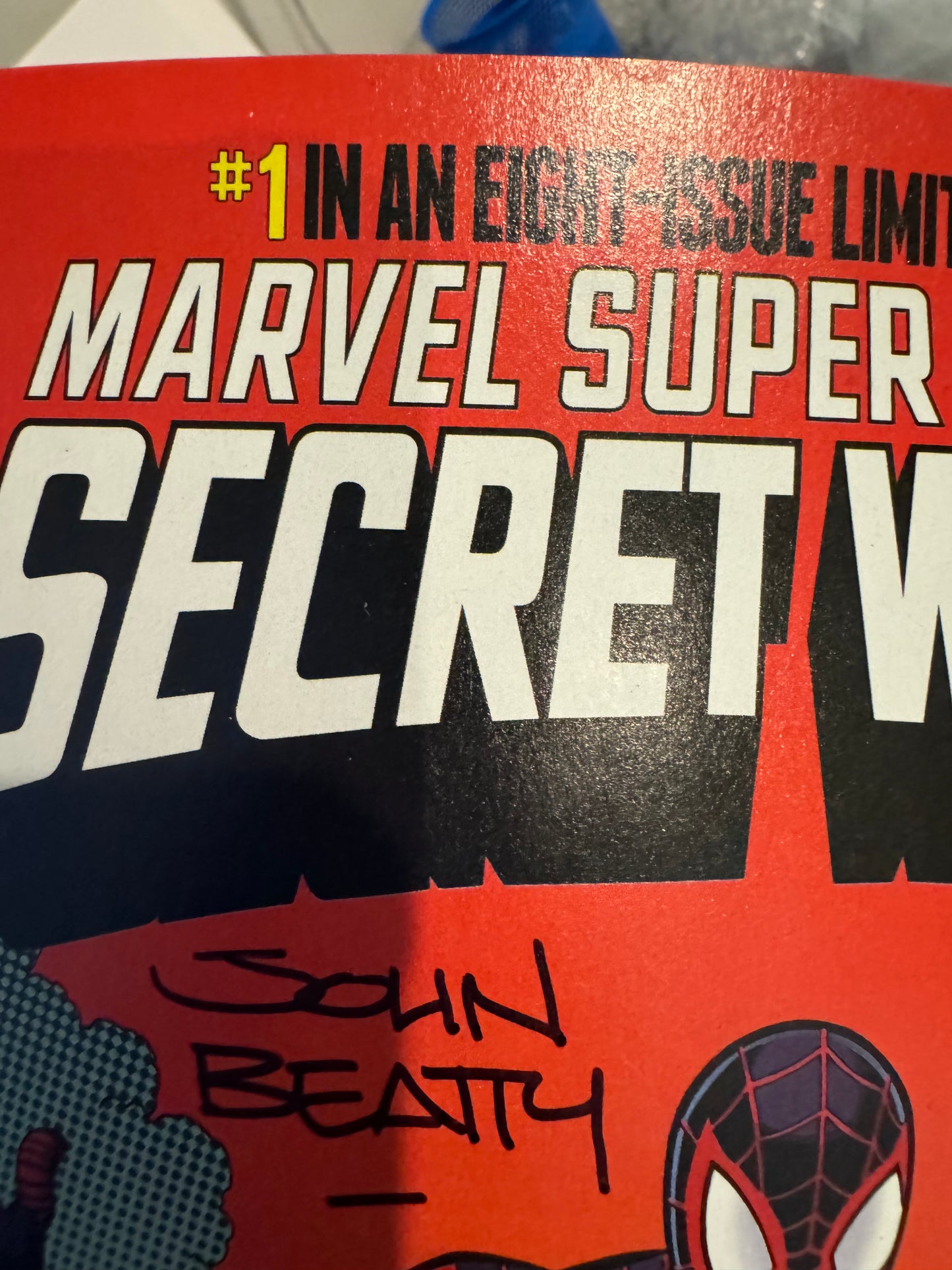 Marvel Super Heroes Secret Wars #1 (Marvel, 2015) Heroes Con Variant signed by John Beatty and Michael Zeck