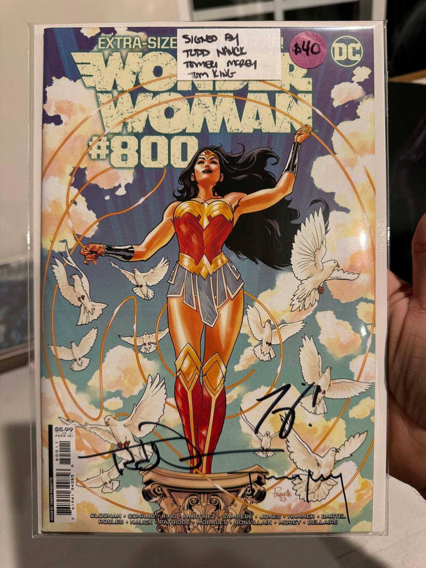 Wonder Woman #800 (DC, 2023) Signed by Tom King, Todd Nauck, Tomeu Morey