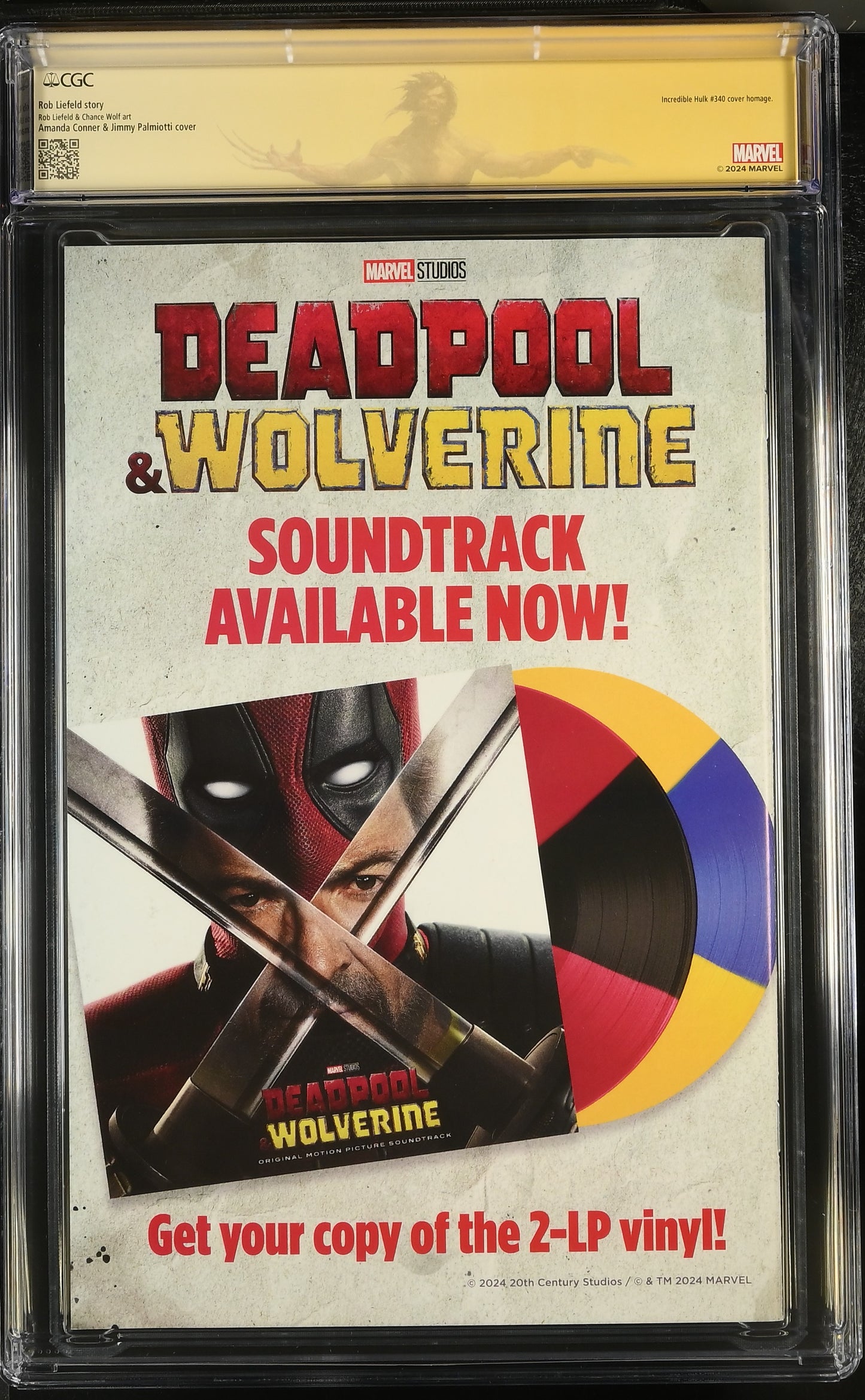 DEADPOOL TEAM-UP #1 CGC SS 9.8 (Marvel, 2024) Signed By Amanda Connor & Jimmy Palmiotti (Custom Wolverine Label)