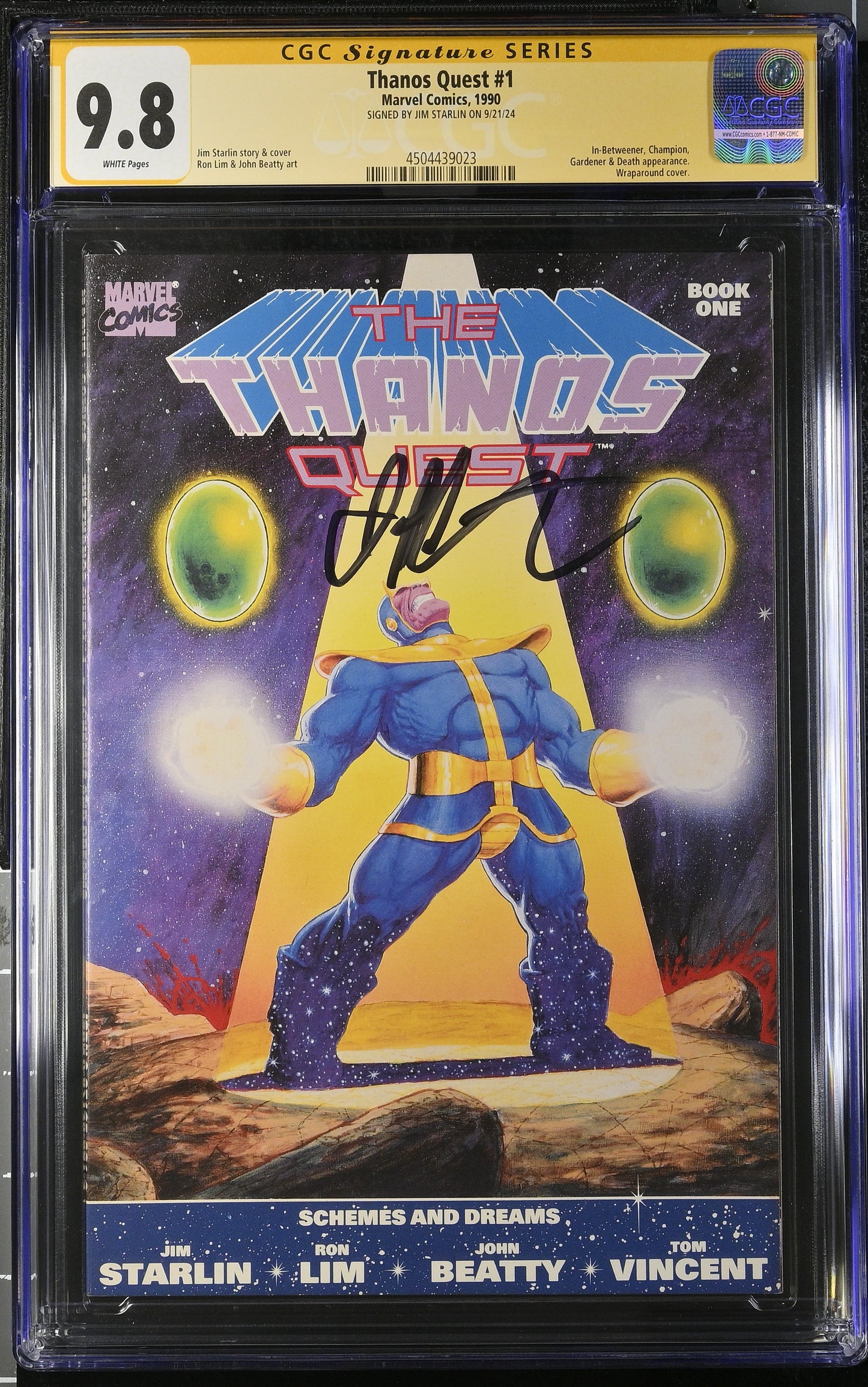 Thanos Quest #1 CGC SS 9.8 (Marvel, 1990) Signed by Jim Starlin