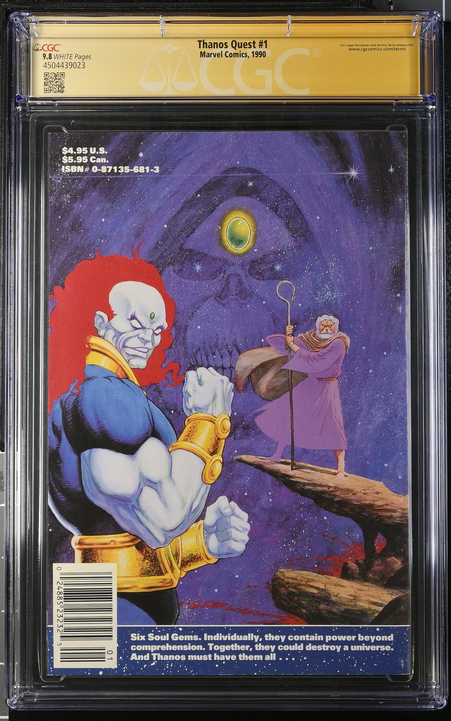 Thanos Quest #1 CGC SS 9.8 (Marvel, 1990) Signed by Jim Starlin