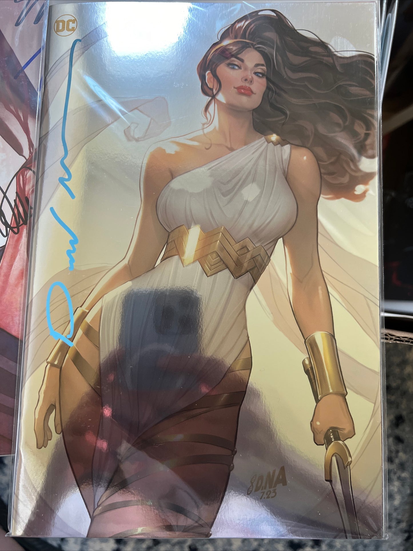 Wonder Woman #1 (2023 Series) NYCC 2023 Foil Variant signed by David Nakayama
