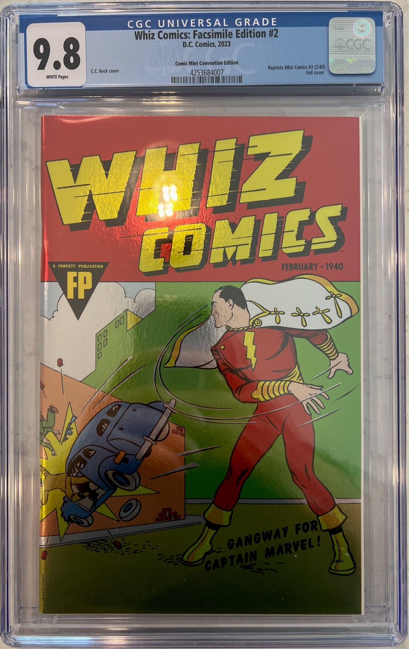 Whiz Comics: Facsimile Edition #2 CGC 9.8 (Megacon Convention Foil exclusive)