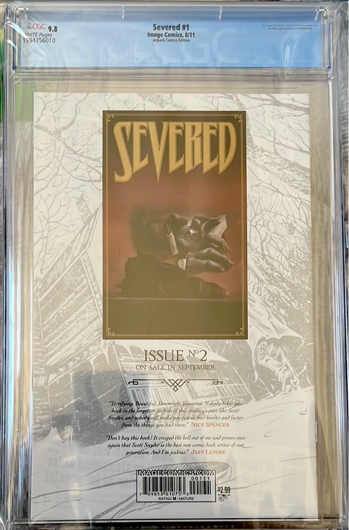 Severed #1 (Image Comics) #1 CGC 9.8 (1:1000 Sketch Variant from JetPack Comics)