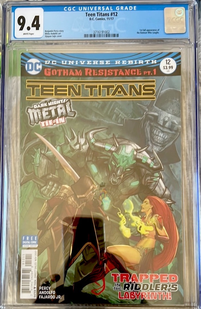 Teen Titans #12 (6th Series) CGC 9.4 (1st Full Appearance of the Batman Who Laughs)