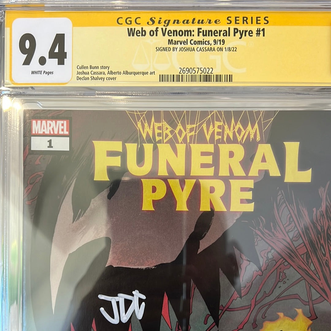 Web of Venom: Funeral Pyre #1 CGC SS 9.4 (Signed by Joshua Cassara)