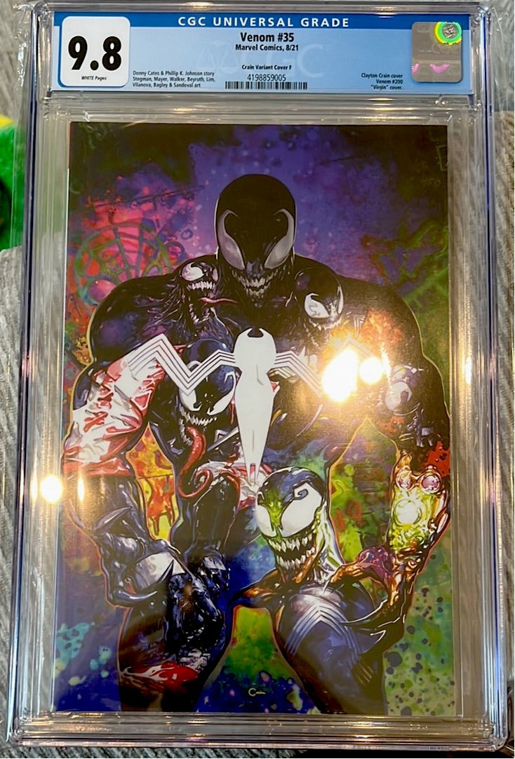 Venom #35 (2018) CGC 9.8 (Rare Boston Comic Con Clayton Crain Variant Cover)