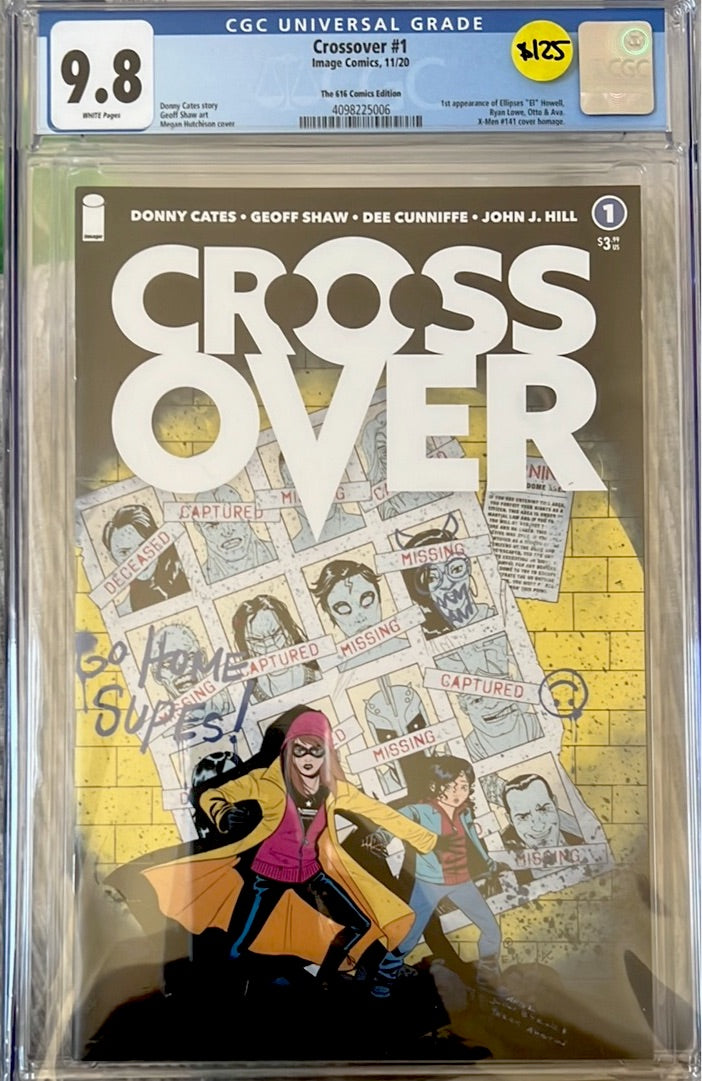 Crossover #1 (Image Comics) CGC 9.8 (The 616 Comics Edition Homage to X-Men 141 by Megan Hutchison)z xa a