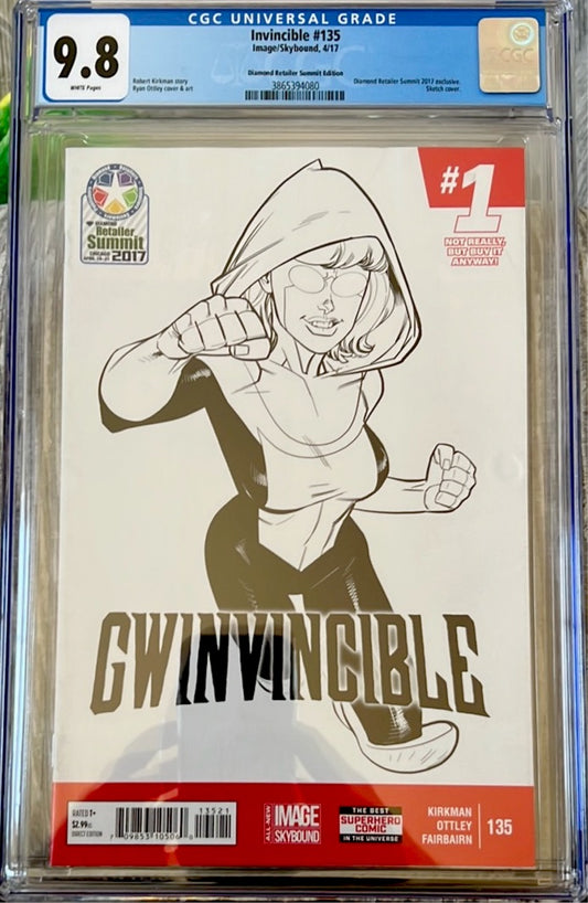 Invincible (Image Comics) #135 CGC 9.8 (Diamond Retailer Summit Edition Sketch Cover)