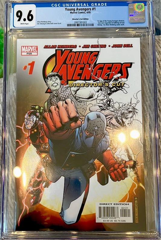 Young Avengers #1 CGC 9.6 (Directors Cut Edition) 1st Appearance of the Young Avengers (Patriot, Iron Lad, Asgardian, Hulkling) & Kate Bishop