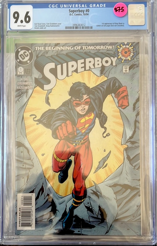 Superboy #0 (3rd Series) CGC 9.6 (1st appearance of King Shark in Cameo on Last Page)