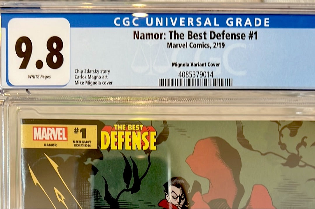 Namor: The Best Defense #1 (2019) CGC 9.8 (Mike Mignola 1:200 Retailer Incentive Cover)