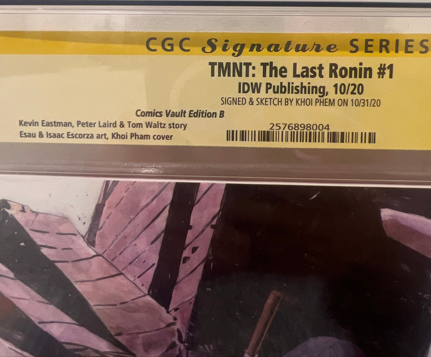 Teenage Mutant Ninja Turtles: The Last Ronin #1 CGC 9.4 SS Signed/Remarque by Khoi Pham (Comics Vault Edition B Virgin Variant)