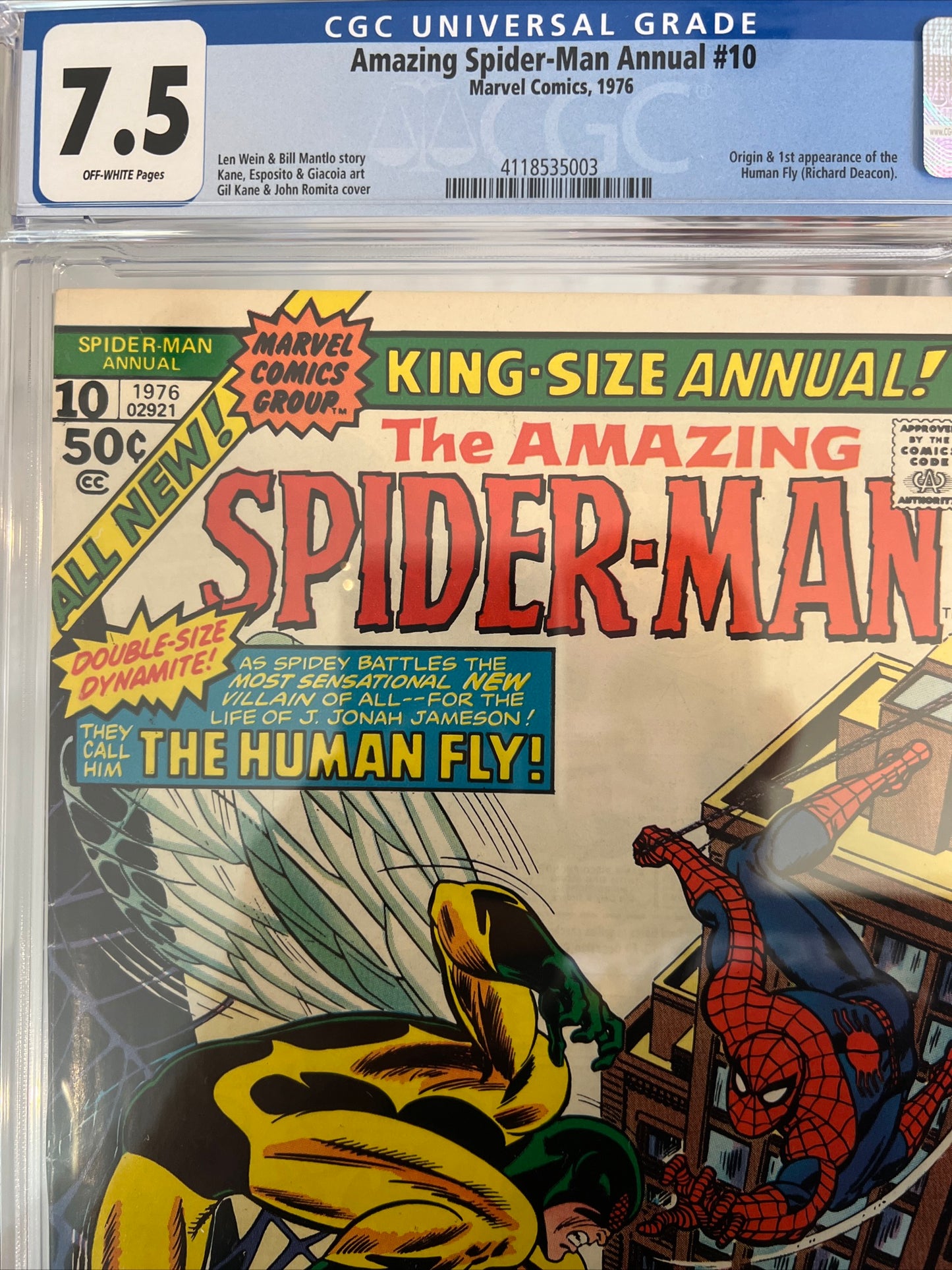 Amazing Spider-Man Annual #10 (1976) CGC 7.5 (1st Appearance of Human Fly)