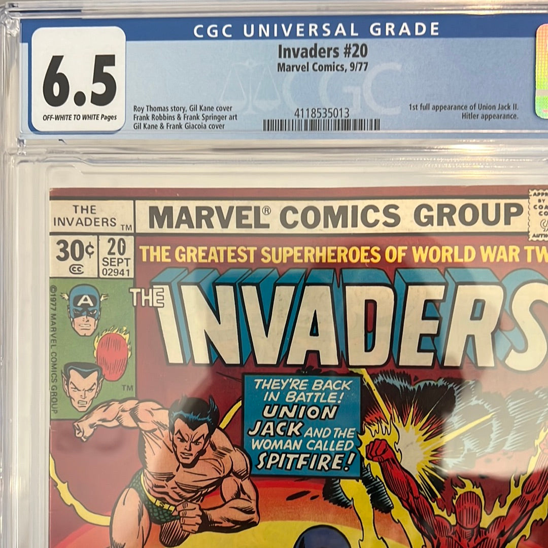 Invaders #20 CGC 6.5 (1st Appearance of Union Jack II)
