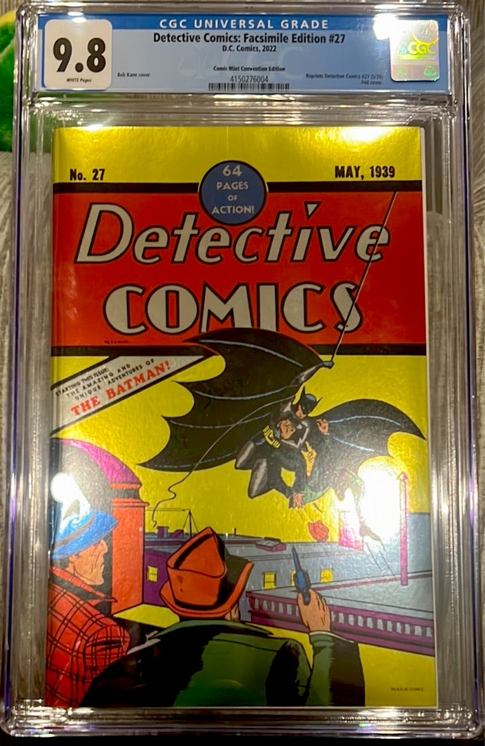Detective Comics: Facsimile Edition #27 CGC 9.8 (New York Comic Con 2022 Comic Mint Convention Edition)